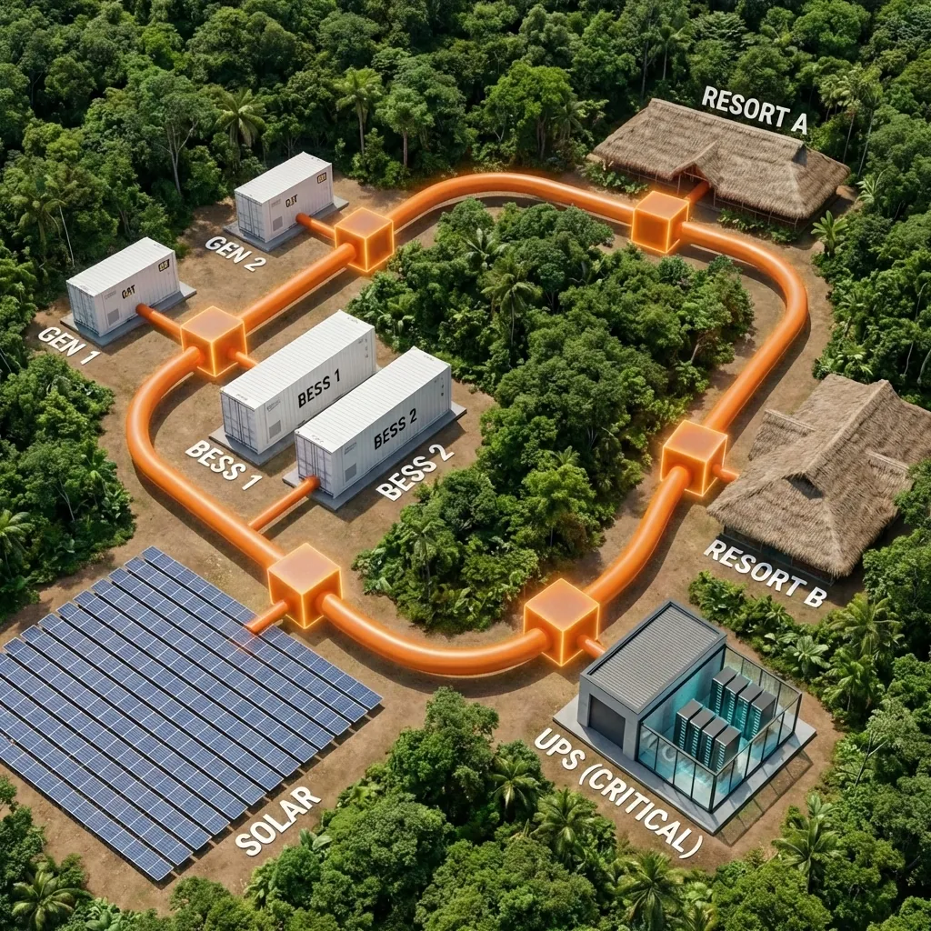 Ring Topology and Droop Control Visualization